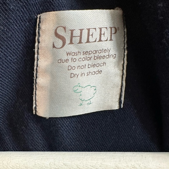 Modest Sheep Women’s Linen Blouse Navy Oversized Loose and Flowy - Picture 2 of 6